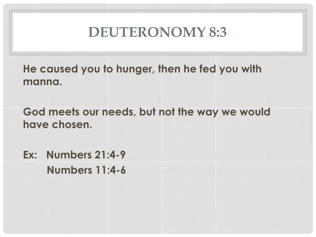deuteronomy 8 3 2