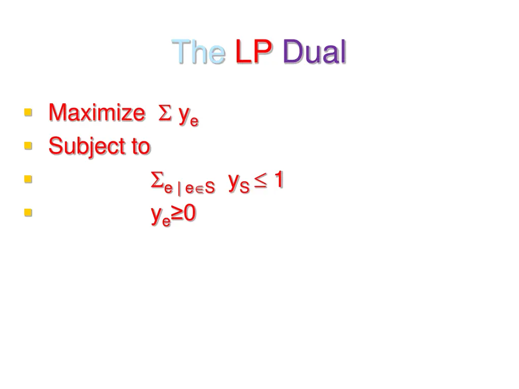 the lp dual