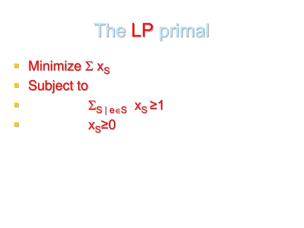 the lp primal