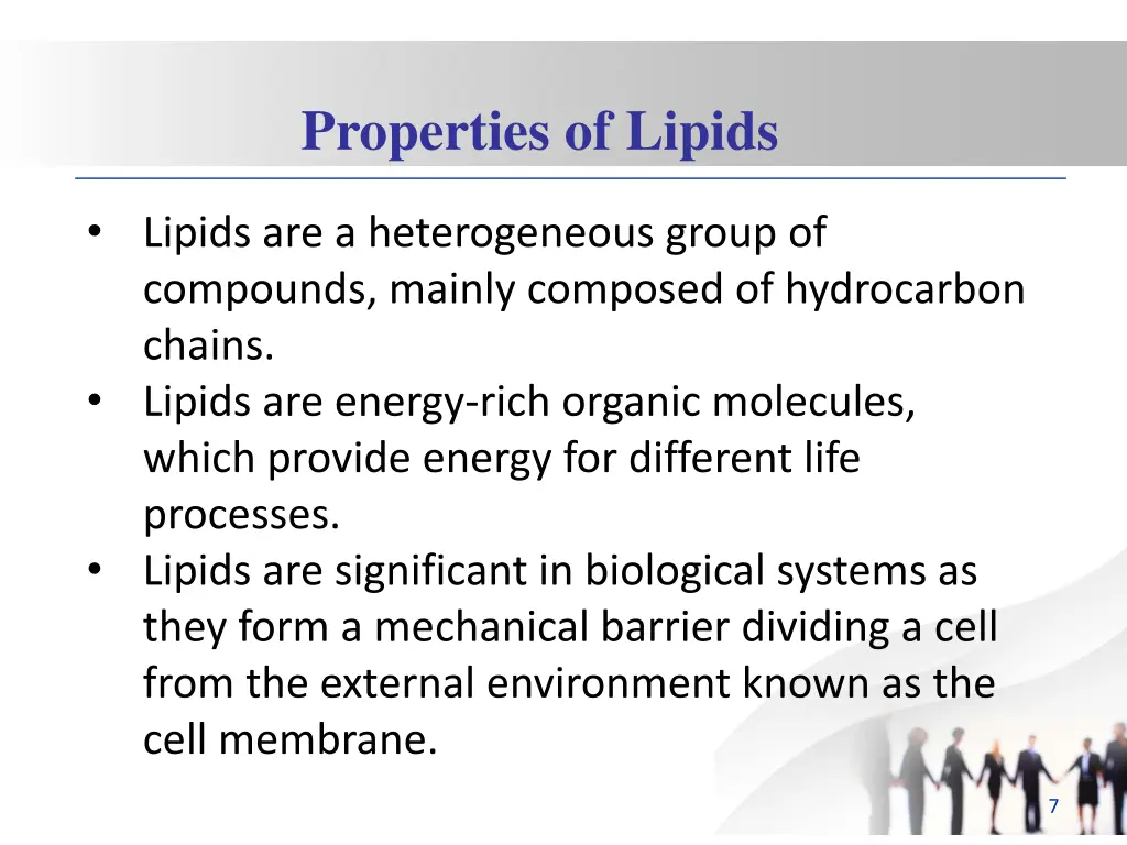 properties of lipids 1