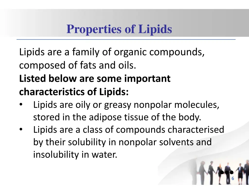 properties of lipids