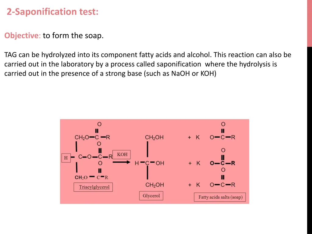 2 saponification test