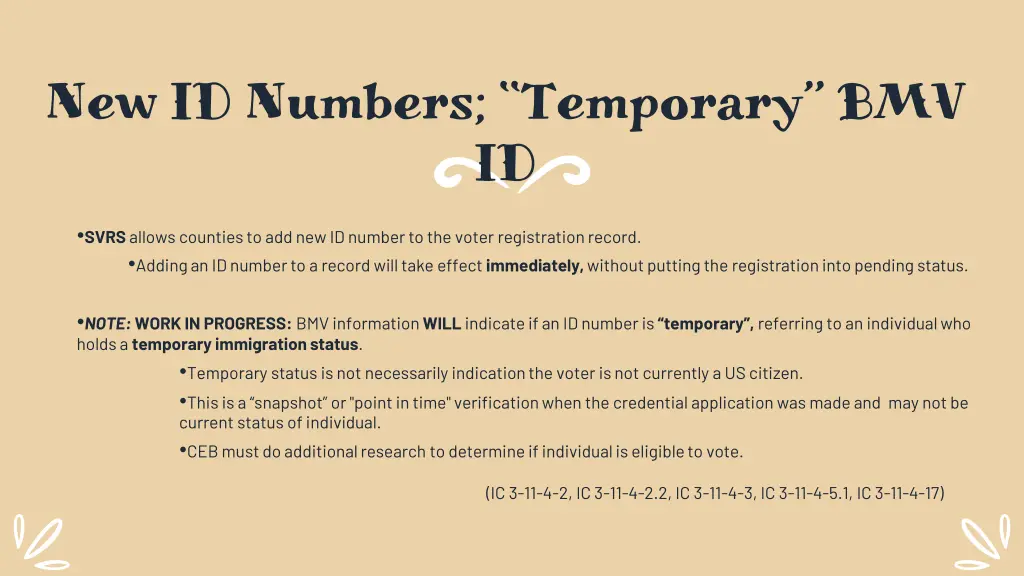 new id numbers temporary bmv id