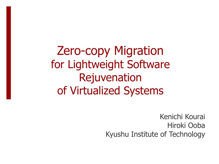 zero copy migration for lightweight software