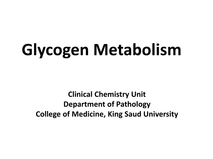glycogen metabolism