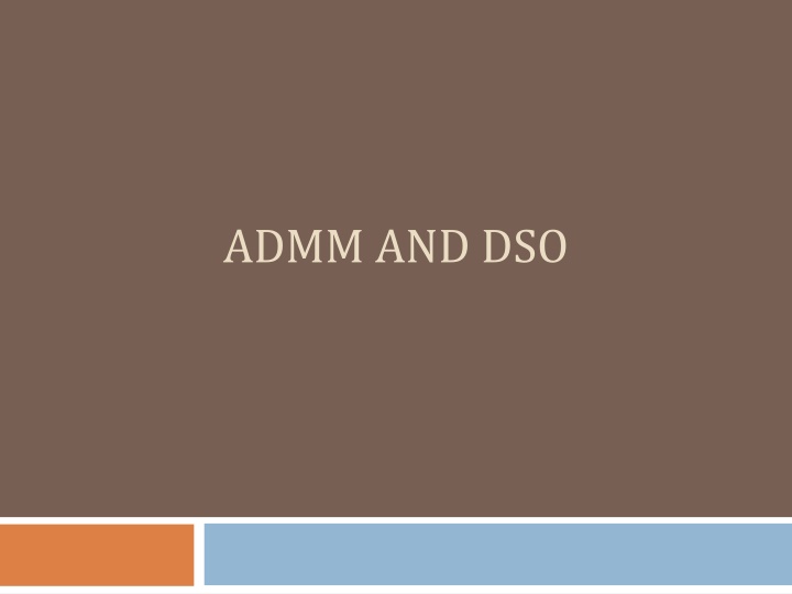 admm and dso