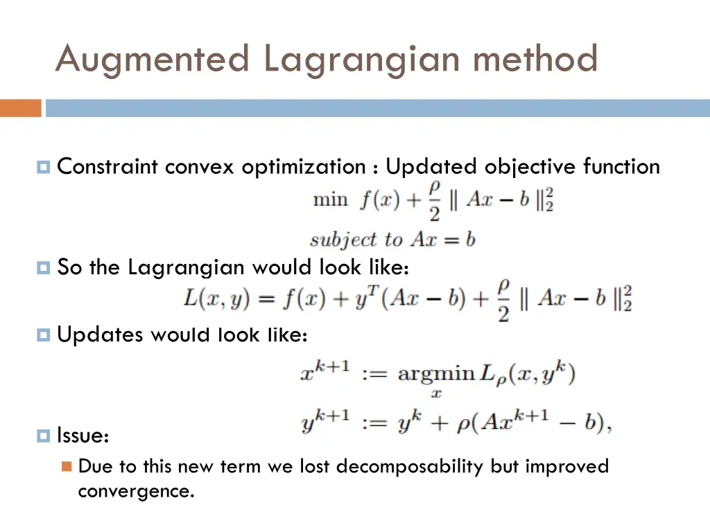 augmented lagrangian method