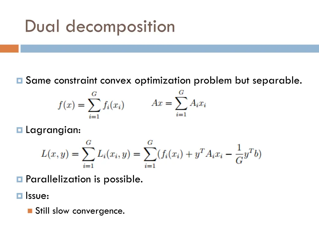 dual decomposition