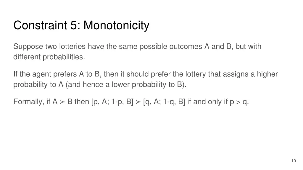 constraint 5 monotonicity