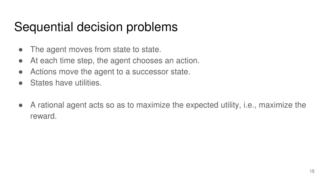 sequential decision problems