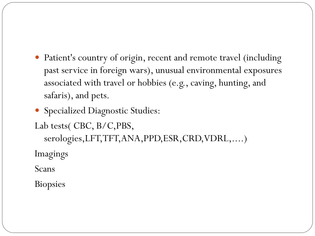 patient s country of origin recent and remote