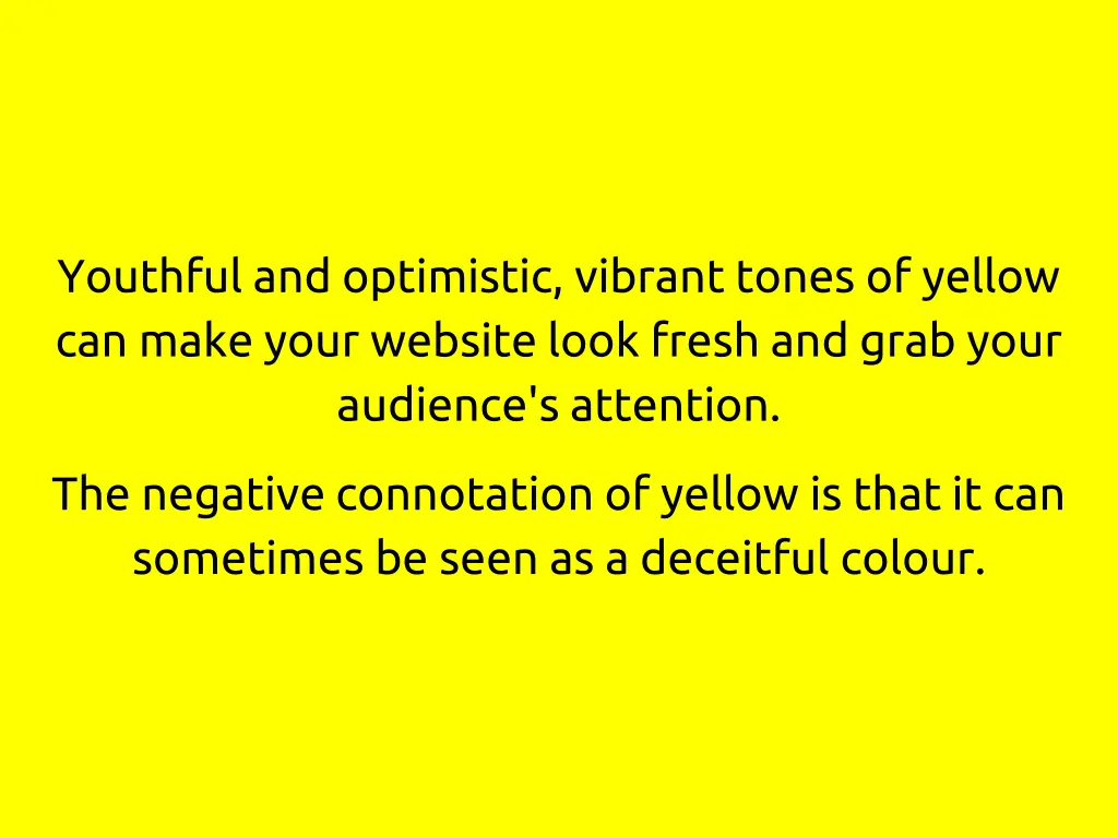 youthful and optimistic vibrant tones of yellow