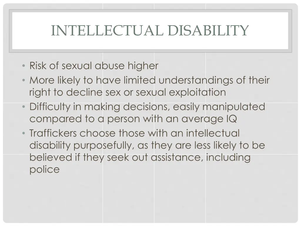 intellectual disability