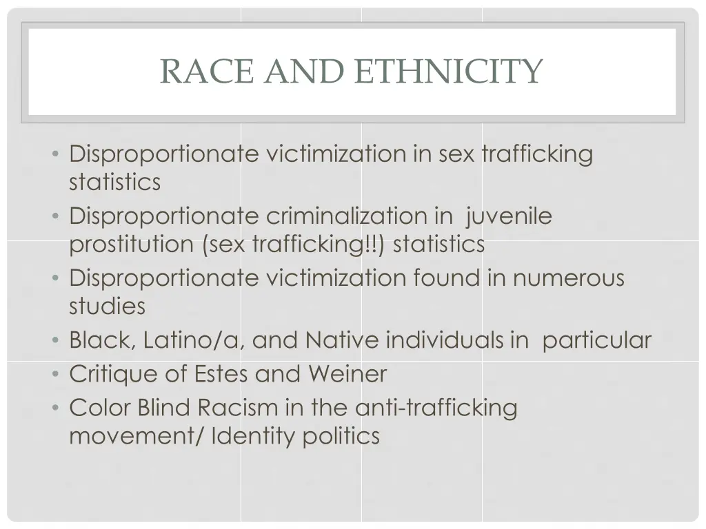 race and ethnicity