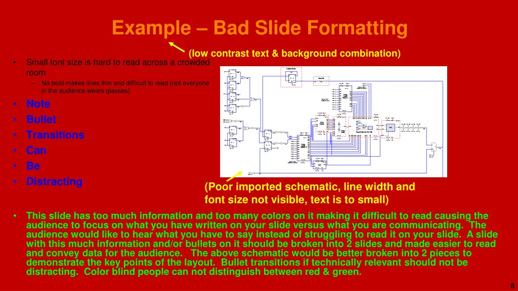 example bad slide formatting