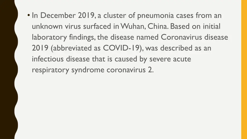 in december 2019 a cluster of pneumonia cases