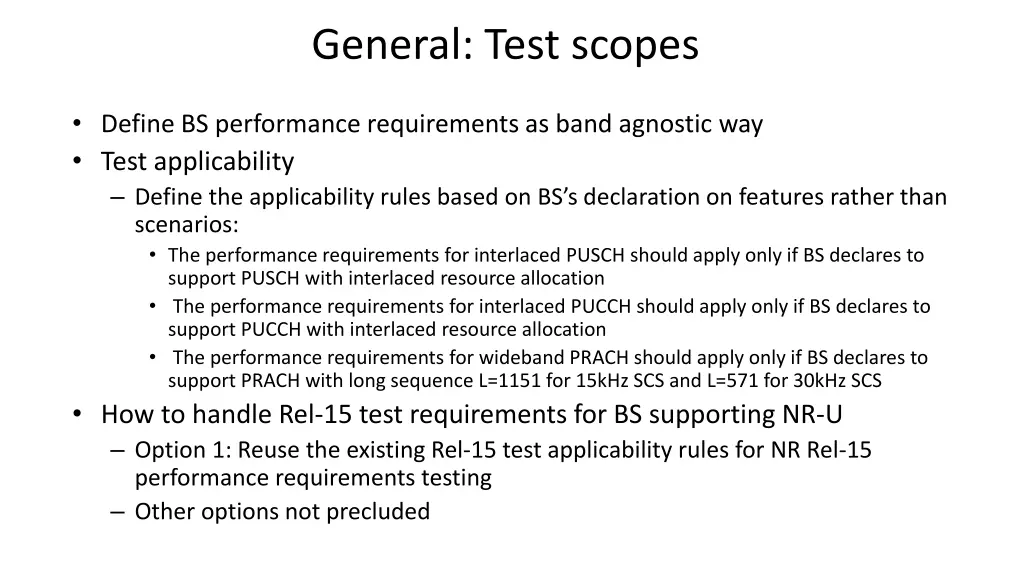 general test scopes
