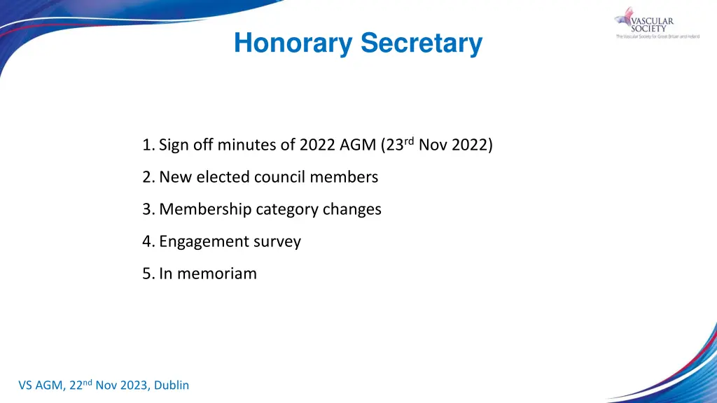 honorary secretary