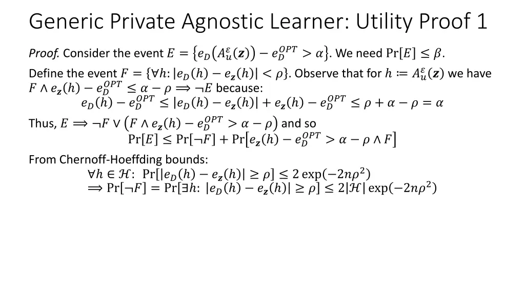 generic private agnostic learner utility proof 1