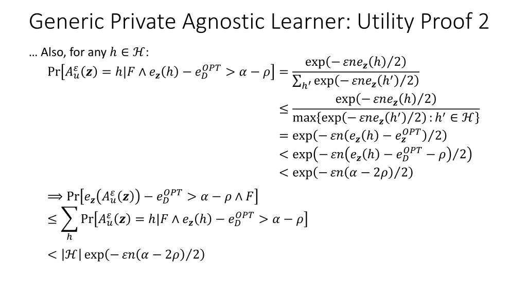generic private agnostic learner utility proof 2