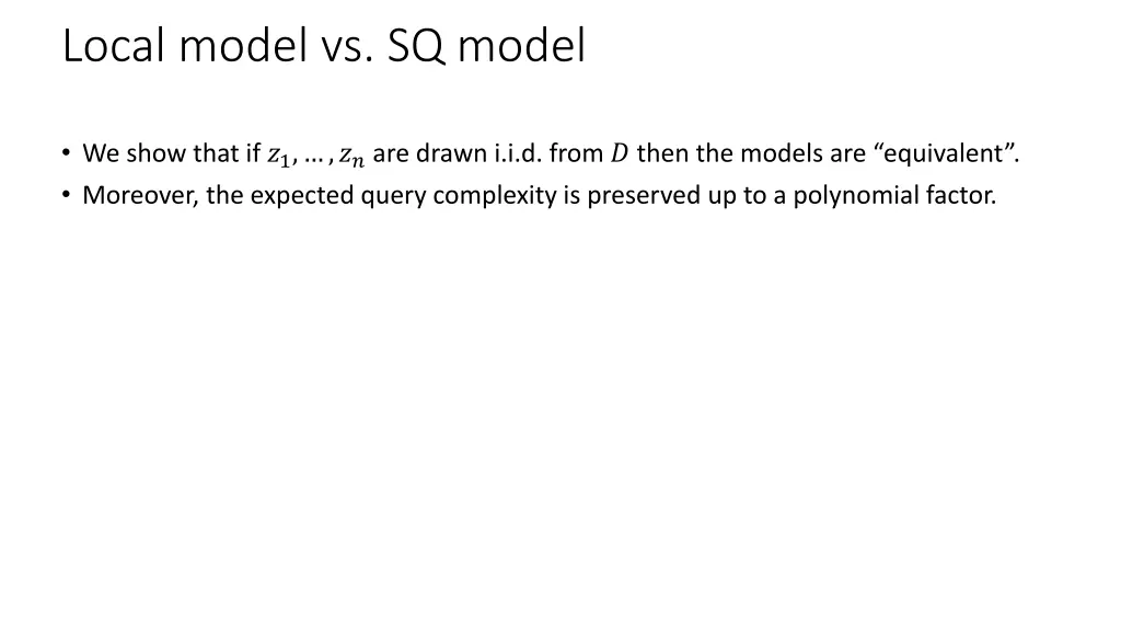 local model vs sq model