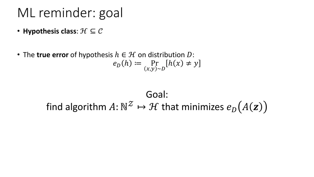 ml reminder goal