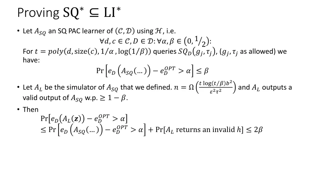 proving sq li