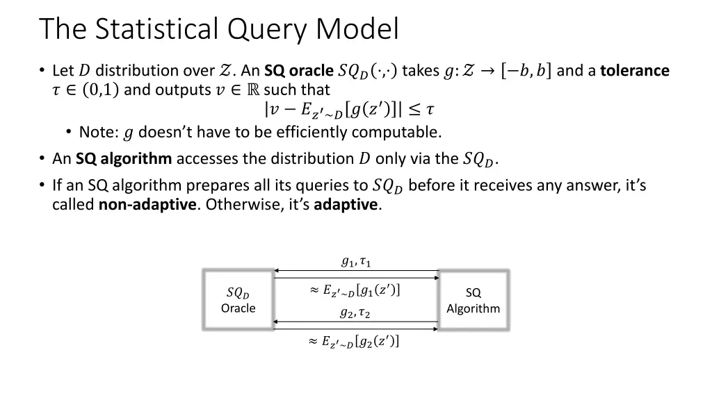 the statistical query model