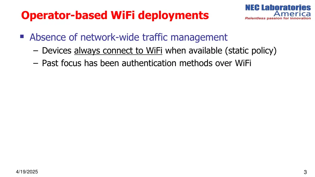 operator based wifi deployments