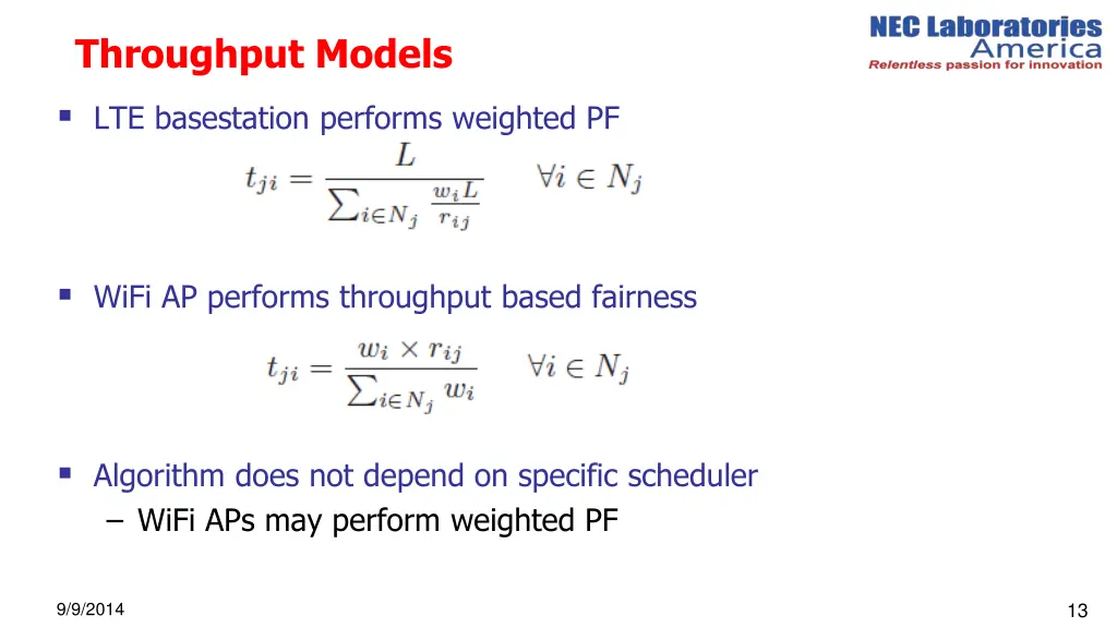 throughput models