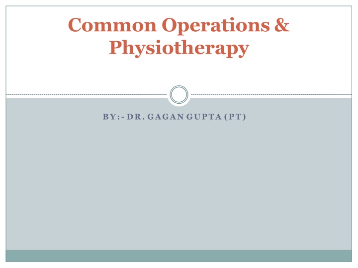 common operations physiotherapy