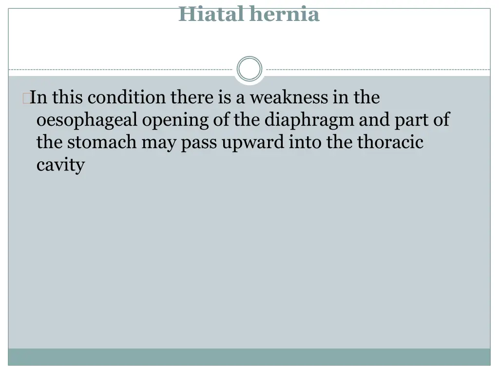 hiatal hernia