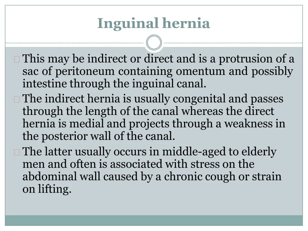inguinal hernia