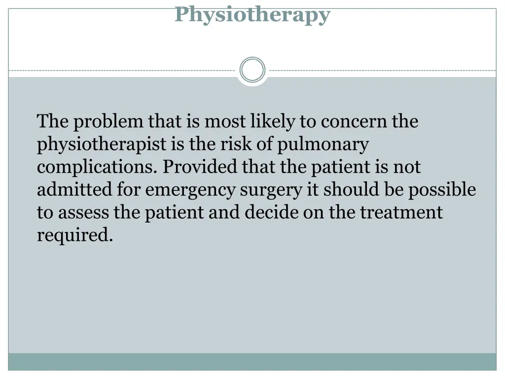 physiotherapy