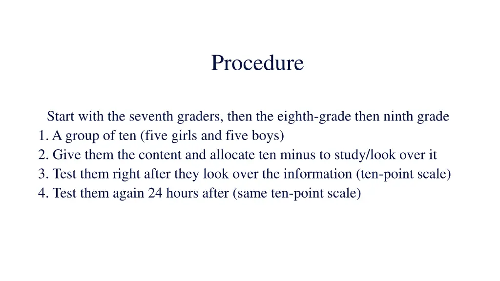 procedure