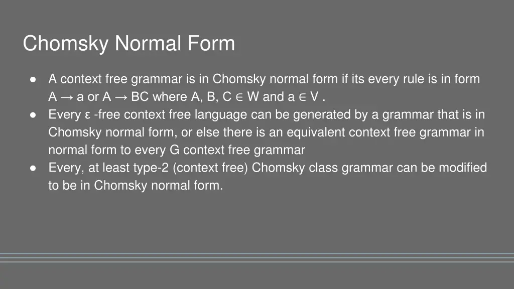 chomsky normal form 4