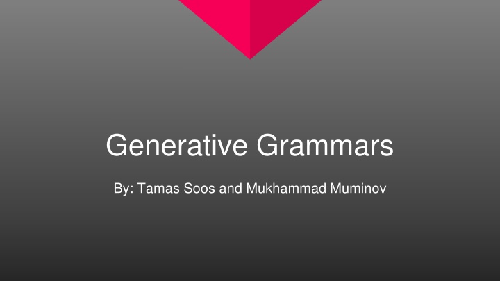 generative grammars