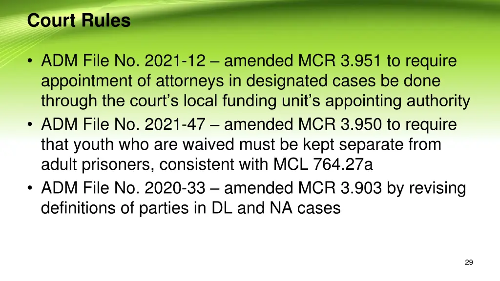 court rules