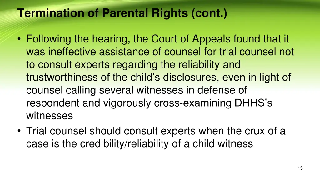 termination of parental rights cont 12