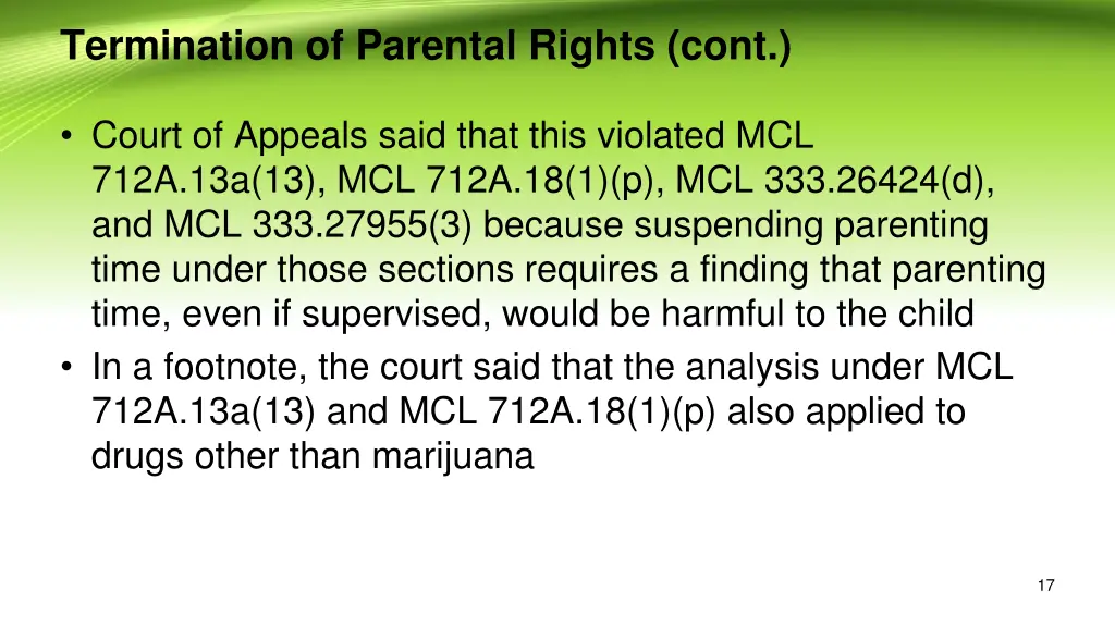termination of parental rights cont 14