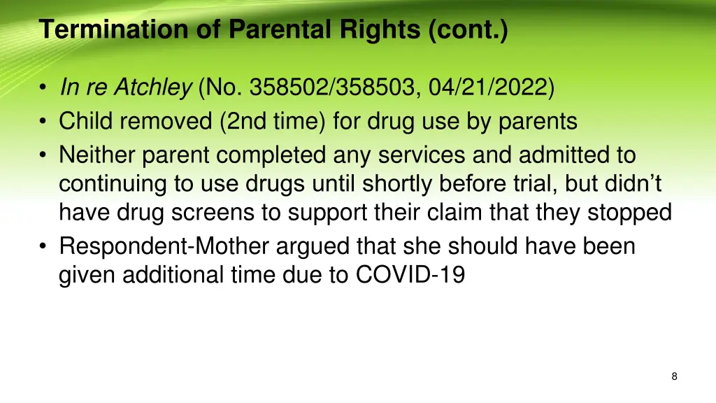 termination of parental rights cont 5