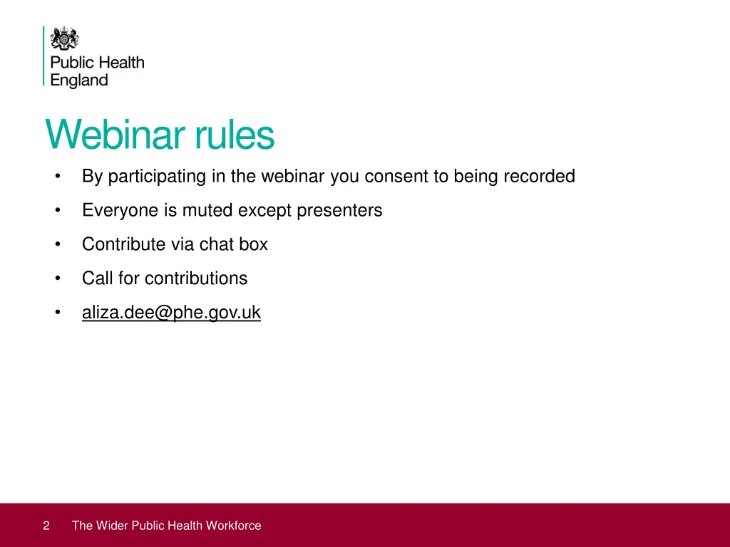 webinar rules by participating in the webinar