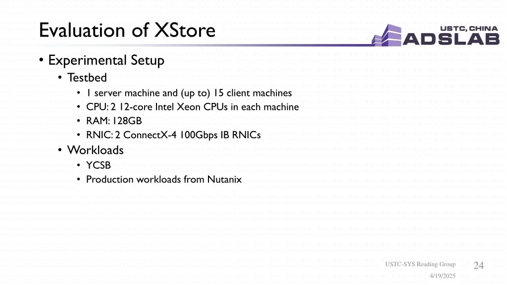 evaluation of xstore