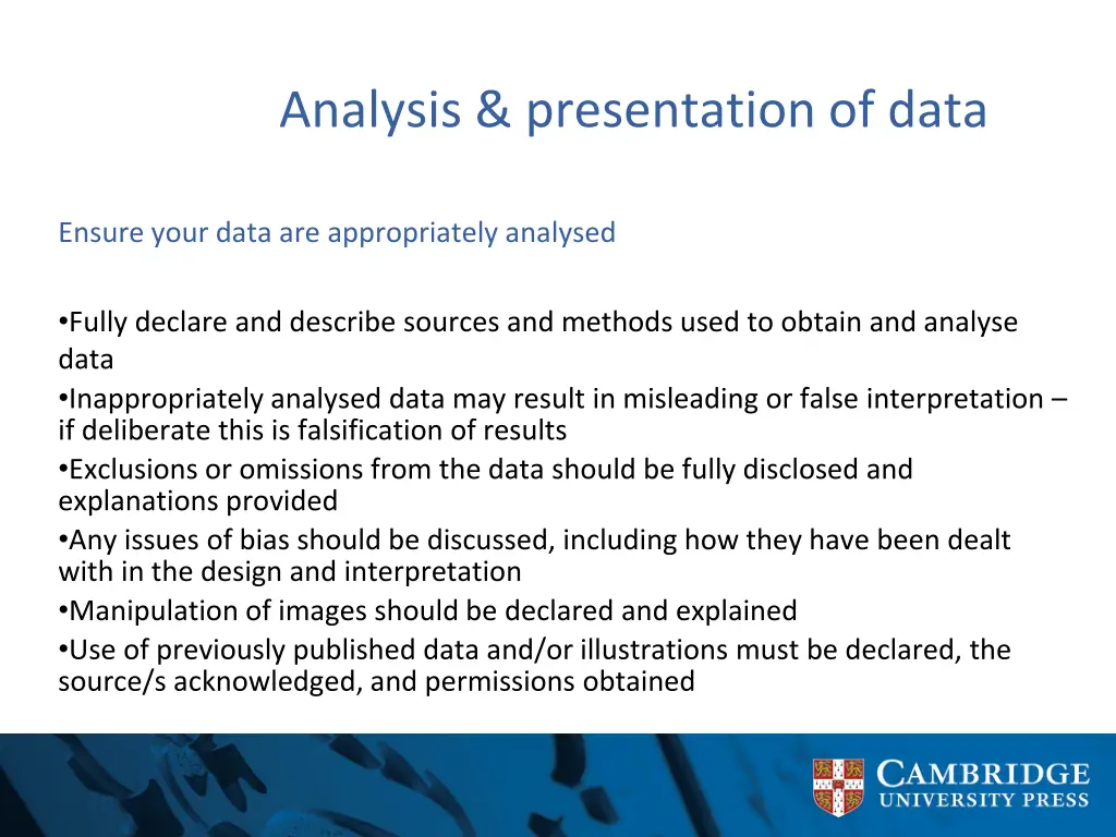 analysis presentation of data