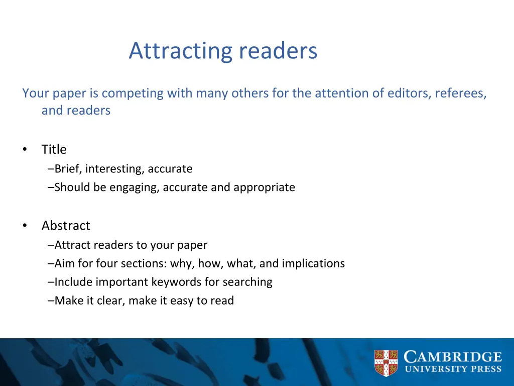 attracting readers