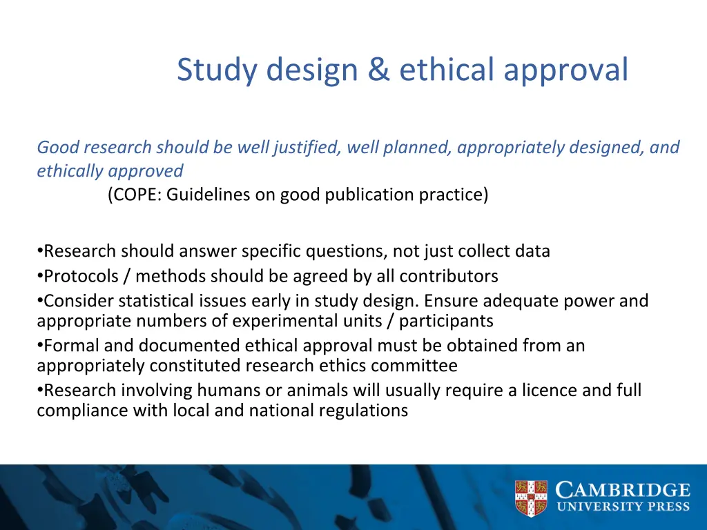 study design ethical approval
