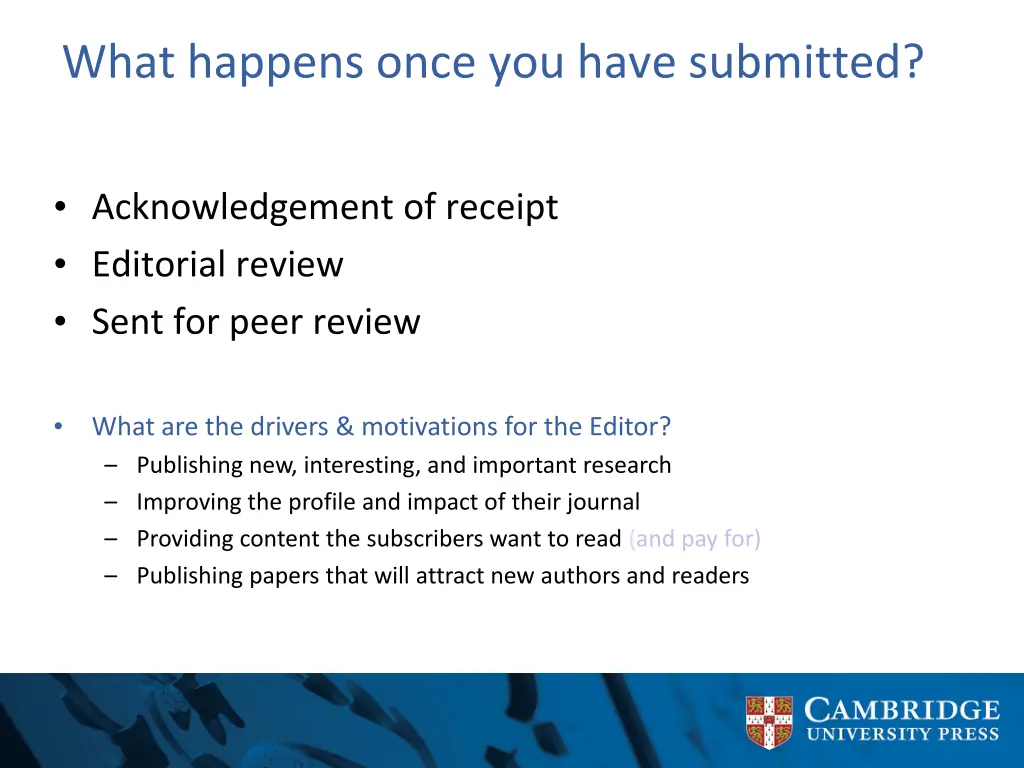 what happens once you have submitted