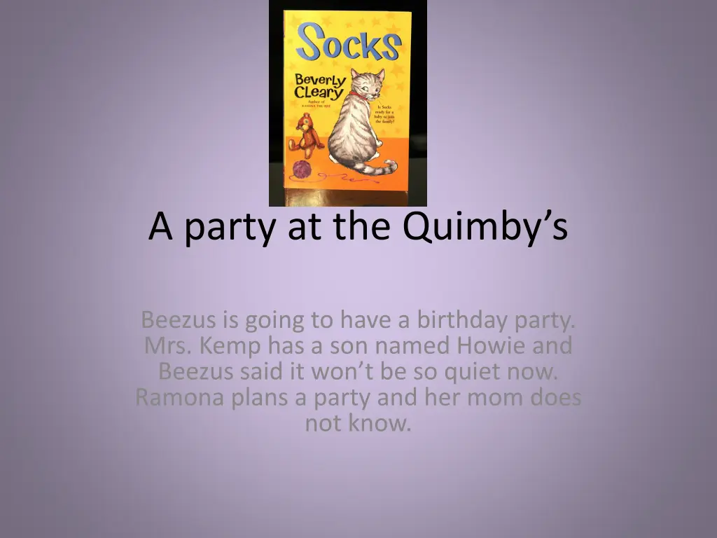 a party at the quimby s