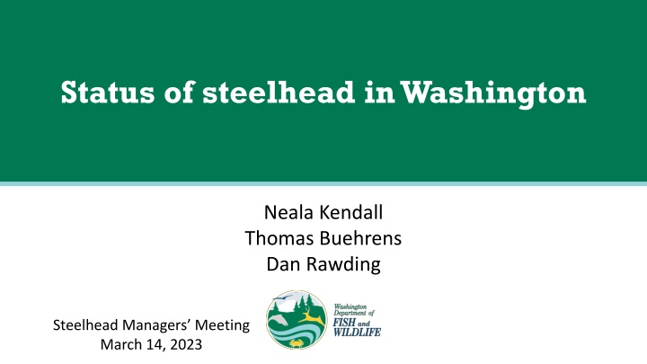 status of steelhead in washington