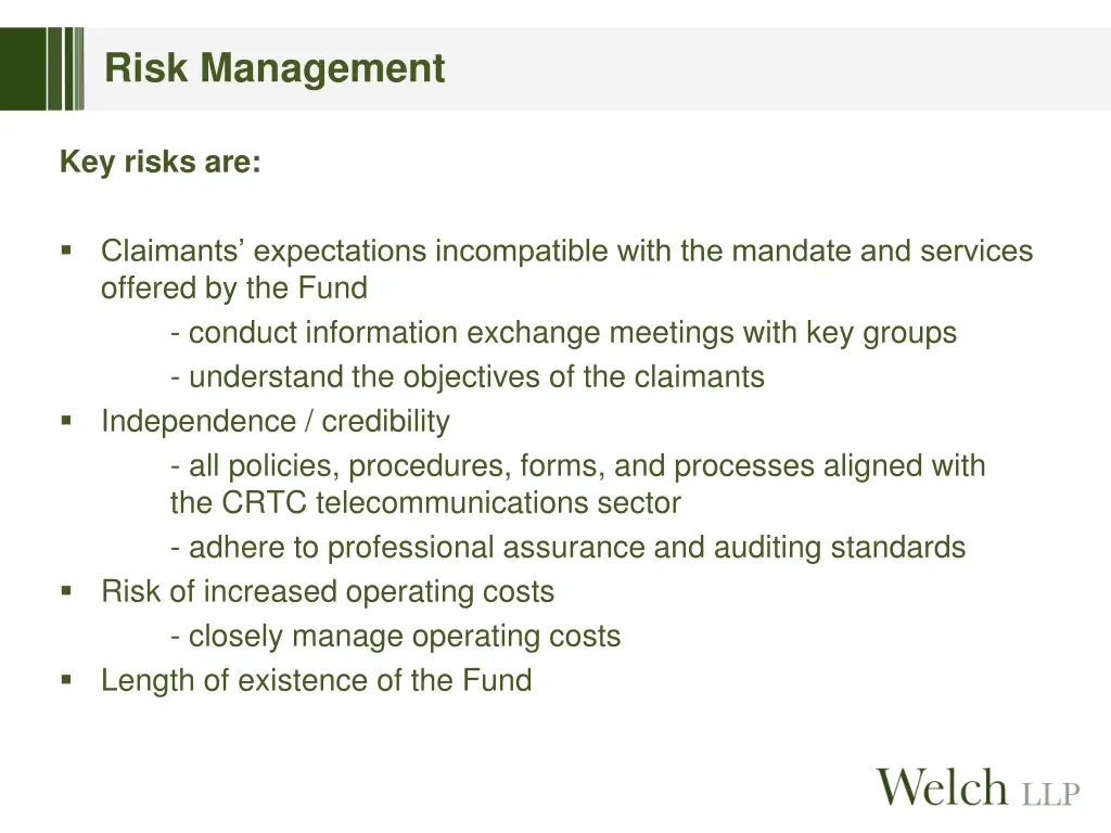 risk management